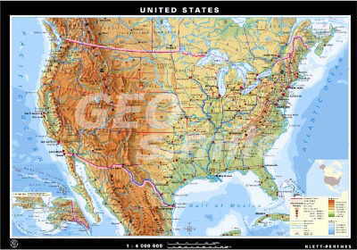preview one of United States physical / political (Combo)