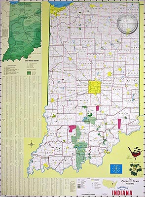 preview one of Indiana - State Wall Map