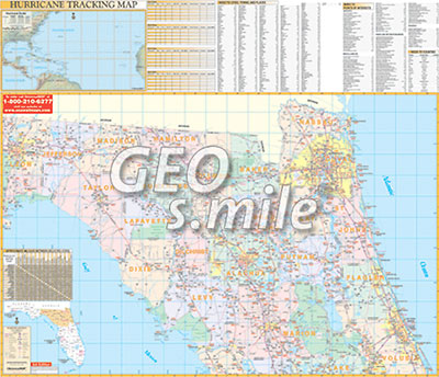 preview one of Florida Northeast Wall Map-3rd Edition
