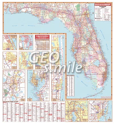 preview one of Florida Wall Map-7th Edition