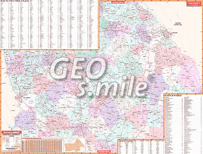 preview one of Georgia Central Wall Map