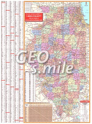 preview one of Illinois Wall Map