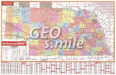 preview one of Nebraska Wall Map