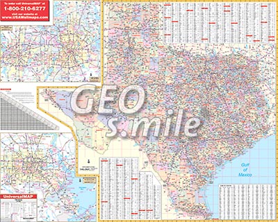 preview one of Texas Wall Map-4th Edition