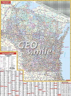 preview one of Wisconsin Wall Map