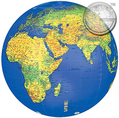 preview one of Inflate-A-Globes (Dark Blue Topographical Globe)