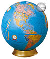 9 Inch Political Globe, Clearview Base - Packaging Unit = 12 pcs.