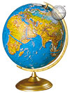 12 Inch Physical Political Globe, Semi Meridian Mtg.