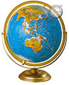 12 Inch Physical Political Globe, Swing Meridian Mtg.