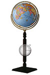 16 Inch Political Globe, Post Floor Stand
