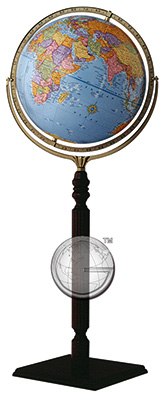 preview one of 16 Inch Political Globe, Post Floor Stand