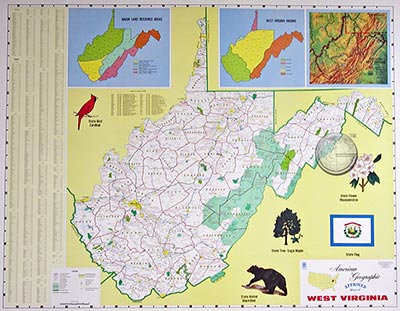 preview one of West Virginia - State Wall Map