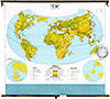 World - Physical Political Map
