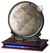 Fairfield Globe, antique, raised relief