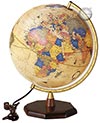 Huntington Globe, antique, illuminated