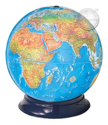 preview one of 12 Inch Physical Political Globe, Clearview Base