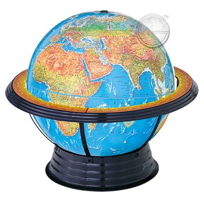 preview one of 12 Inch Physical Political Globe, Horizon Ring