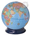 12 Inch Political Plastic Globe, Clearview Base