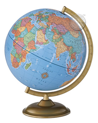 preview one of 12 Inch Political Plastic Globe, Semi Meridian